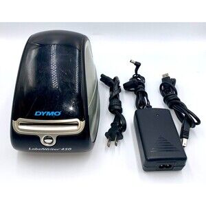 Dymo LabelWriter 450 Thermal Label Printer W Power Supply & USB Cables - TESTED